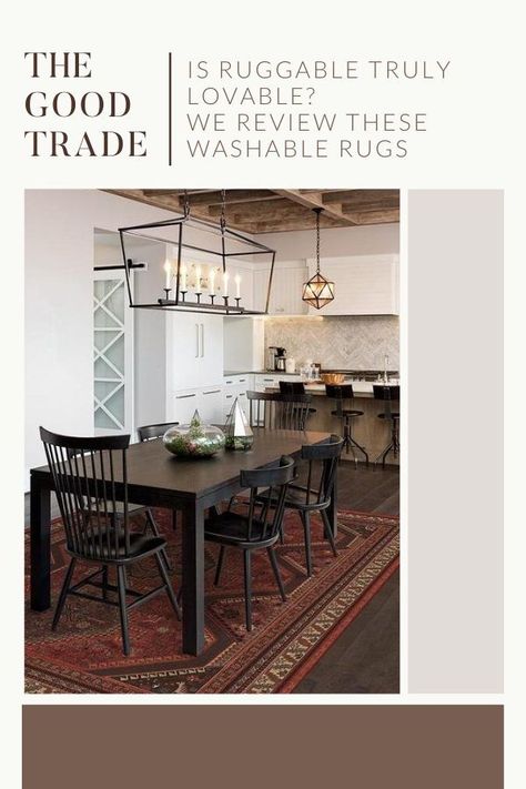 Is Ruggable Truly Lovable? We Review These Washable Rugs // The Good Trade // #rugs #homefurniture #ruggable #washablerugs #stainresistant #sustainablerugs Jute Ruggable, Ruggable Jute, Black Ruggable Rug, Ruggable Rug Jute, Ruggable Rug Green Rust, Rug Tufted, Rug Tape, Modern Foyer, Ikea Rug