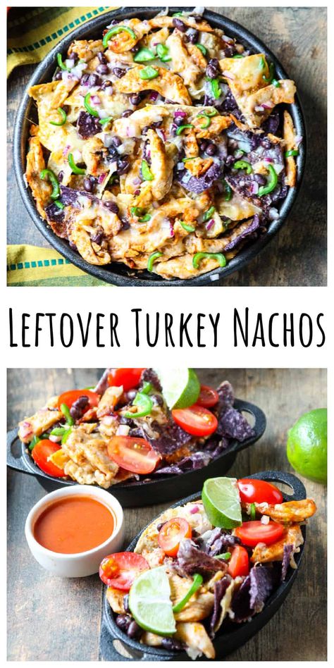 Looking for leftover turkey ideas? Look no further than these leftover turkey nachos. These are a fresh, fun and delicious change from the usual Thanksgiving turkey leftover recipes that scream leftovers. Best of all these are easy to make and take just 20 minutes from start to finish. Thanksgiving Turkey Leftover Recipes, Turkey Nachos Recipe, Turkey Leftover Recipes, Turkey Nachos, Leftover Thanksgiving Turkey Recipes, Easy Thanksgiving Turkey, The Best Turkey, Leftover Thanksgiving, Thanksgiving Leftover