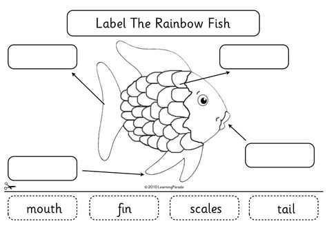 6a011570196a4c970c0134859c098c970c-pi 842×595 pixels Rainbow Fish Worksheets Free Printable, Rainbow Fish Story, Rainbow Fish Activities, Health Preschool, Preschool Ocean, The Rainbow Fish, Summer Themes, Fish Activities, Animal Body Parts