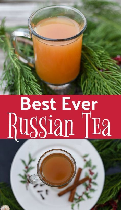 Russian Tea is easy to make and begins with Milo's Tea! Add fresh lemon juice, orange juice, pineapple juice and let simmer. Yum! #PassTheMilos #PMedia #ad Easy Russian Tea Recipe, Russian Tea Recipe Tang, Hot Roast Beef Sandwich Recipes, Recipe For Russian Tea, Russian Tea Mix Recipe, Hot Roast Beef Sandwich, Russian Tea Time, Russian Breakfast, Hot Roast Beef Sandwiches