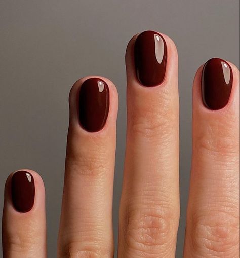 Burgundy Nail Polish, Dark Red Nails, Milky Nails, November Nails, Celebrity Nails, Mirror Nails, Minimalist Nail Art, Nail Colors Winter, Burgundy Nails