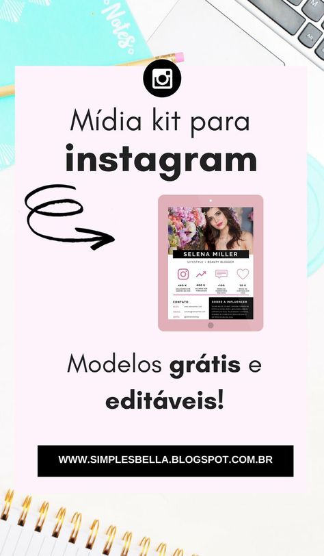 Procurando modelos de mídia kit para Instagram, grátis e editáveis? Encontrou agora! Acesse o post e saiba como criar um mídia kit para o seu Instagram! #instagramdicas #instagrammidiakit #socialmediamarketing #midiakit #template #mediakit #dicasparablogueiras Instagram Templates Story Questions, Instagram Planner, Media Kit Template, Instagram Games, Instagram Template Design, Instagram Feed Inspiration, Blog Instagram, Media Kit, Free Instagram