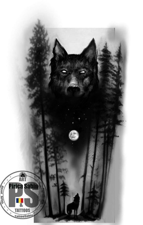 Fenrir Tattoo, Wolf Sleeve, Wolf Tattoos Men, Wolf Tattoo Sleeve, Regnul Animal, Marvel Tattoos, Forearm Sleeve Tattoos, Forest Tattoos, Cat Tattoos