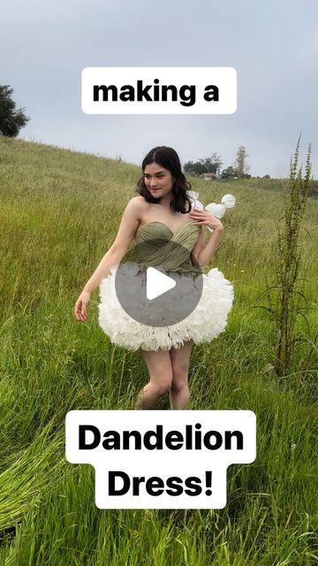 ♡ Shay Rose ♡ on Instagram: "making a dandelion dress!! aka, making myself into a giant dandleion puff and living out my garden fairy dreams 😌✨  It took a sec, but here is the final dandelion dress!!! I did not expect it to take 1.5 years to finish but I also didn’t expect making the dandelions to be so time intensive 😅😅. I’m definitely glad I took a break from it after I burnt out making it, because coming back it it is had so much fun making it and was able to love the process again :) and i do really love this dress - it gives such fairy vibes and it’s fun to run around as a little poof ball haha!  if you’re interested in seeing the full extent of dandelion hell - you can check out the whole tutorial for in my YouTube, it’s already posted!   But now its on to the next project!!! I’m Dandelion Fairy Costume, Dandelion Costume, Dandelion Fairy, Dandelion Dress, Halloween Fits, Love The Process, A Dandelion, On To The Next, Garden Fairy