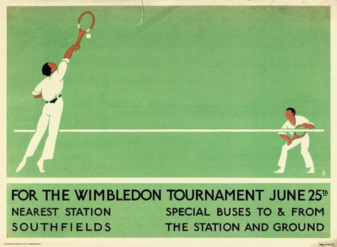 Aldo Cosomati , FOR THE WIMBLEDON TOURNAMENT JUNE 25TH | Christie's London Transport Museum, Wimbledon Tennis, Transportation Poster, Tennis Tournament, Tourism Poster, London Poster, Playing Tennis, Tennis Championships, Tennis Tournaments