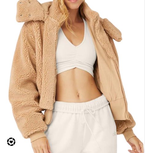 Cropped Faux Fur Coat, Sherpa Fleece Jacket, Autumn Jacket Women, Faux Fur Hooded Coat, Fluffy Jacket, Cropped Coat, Sherpa Coat, Coat Winter, Jacket Long