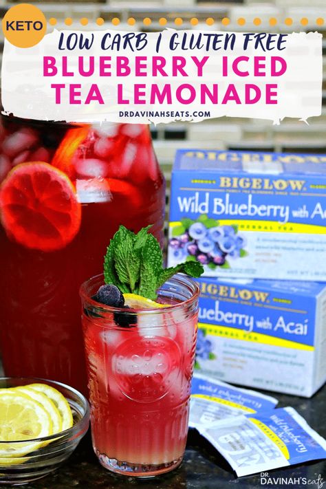 Low Carb Mixed Drinks, Iced Tea Lemonade Recipe, Keto Lemonade, Tea Lemonade Recipe, Flavored Tea Recipes, Lemonade Tea Recipe, Low Sugar Drinks, Keto Diet Drinks, Flavor Combos