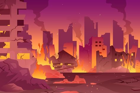 Saturn Images, Saturn Wallpapers, City On Fire, Fire Background, Broken City, Burning City, Fire Drawing, Free Vector Backgrounds, Vector Gradient