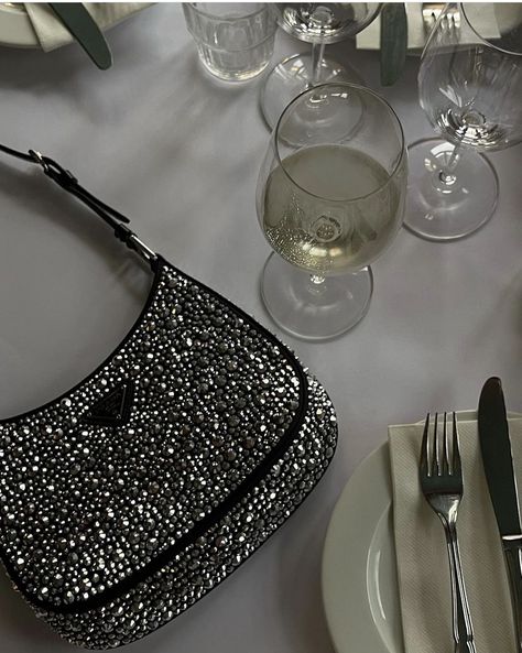 Prada Sequin Bag, Prada Sparkle Bag, Argento Aesthetic, Desktop Collage, Sparkly Bag, Glitter Bag, Prada Handbag, Luxury Bags Collection, Prom Accessories