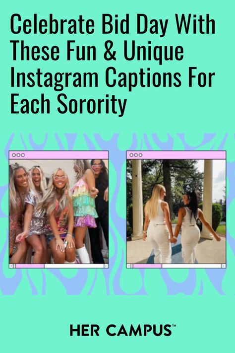 Alpha Phi Instagram Captions, Bid Day Captions Instagram, Big Little Captions Instagram, Sorority Captions Instagram, Sorority Instagram Captions, Sorority Captions, Unique Instagram Captions, Creative Captions, Day Captions