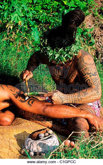 French Polynesia, tattoo - Stock Image French Polynesia Tattoo, Polynesian Man, Culture Tattoos, Polynesian Men, Man Tattoo, Polynesian Culture, French Polynesia, First Nations, Maui