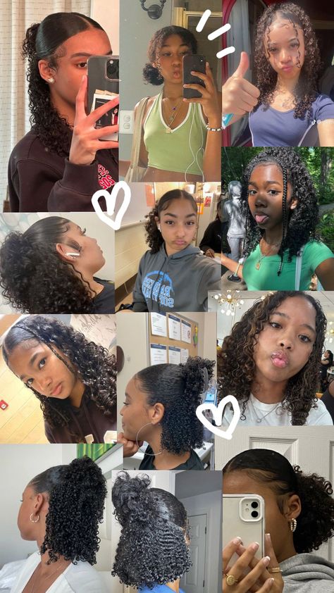 Hairstyles I love!!!🩷 #blackgurlmagic #hairinspo #ootd #selfcareaesthetic #preppy 💫🐚🧸 Black Curly Hairstyles Short, Cute Curly Hairstyles For The Beach, Curly Hairstyles For Black Women Type 4, Protective Natural Hairstyles For Black Women Short Hair, Simple Easy Curly Hairstyles, Best Hairstyles For Picture Day, Cute Hairdos For Curly Hair, Perm Hairstyles For Women Black, Curly Hair Styles Prom