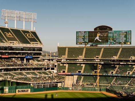 The Beauty of America’s Ugliest Ballpark - The New York Times Potty Training Reward Chart, Potty Training Rewards, Oakland Coliseum, The Coliseum, Mlb Stadiums, Oakland A’s, Baseball Stadium, Field Of Dreams, All Blacks