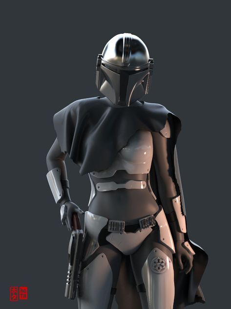 ArtStation - Empire Mandalorian, Hota Aisa Mandalorian Clothes, Female Mandalorian Oc, Female Mandalorian Art, Mandalorian Oc Art, Star Wars Female Oc, Mandalorian Armor Concept, Female Mandalorian Armor, Oc Mandalorian, Mandolorian Armour