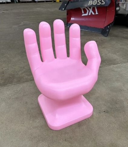 Hand Chair | Funky Chair Inspo | Etsy Finds | Living Room Hand Chair | Cute Eclectic Home Decor Idea Chair Ideas Living Room, Hand Shaped Chair, Girly Pink Chair, Pink Spinny Chair, Pink Heart Chair, Apartment Decor Pink, Pink Heart Shaped Desk Chair, Hand Shaped Chair Pink, Funky Sofa