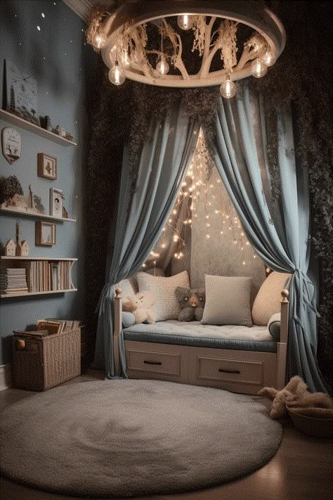 Korean Bedroom, Reading Nook Kids, Nook Ideas, Kids Bedroom Inspiration, Baby Room Inspiration, Nursery Room Inspiration, Toddler Bedrooms, Baby Bedroom, Kids Room Design