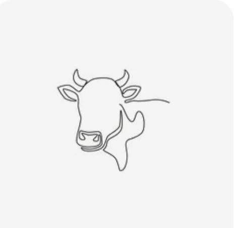 Agro Desenho, Fine Line Cow Tattoo, Cow Drawing Simple, Cow Outline Tattoo, Drawing A Cow, Cow Line Drawing, Cow Line Art, Farmer Tattoo, Animated Cow