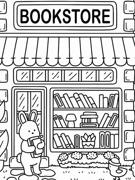 Bookish Coloring Pages, Library Coloring Pages, Bobbie Goods Coloring Pages, Bobbie Goods Coloring, Cute Narwhal, Bee Coloring Pages, Frog Coloring Pages, Bobbie Goods, Rabbit Colors