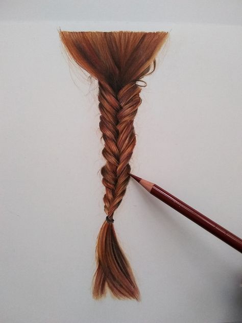 How to draw red hair with colored pencils Draw Hair Tutorial, Hair Tutorial Drawing, Watercolour Hair, Drawing Basics, Bed Hair, Pencil Techniques, Drawing Realistic, Draw Hair, Drawing Hair