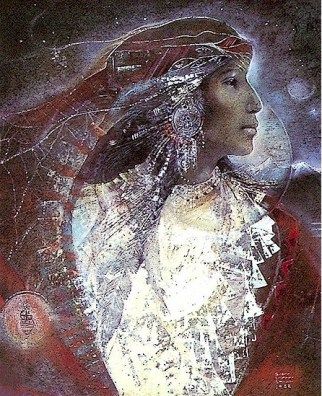 https://journeyingtothegoddess.wordpress.com/2012/01/22/goddess_auchimalgen/ Susan Seddon Boulet, Feminine Archetypes, Native American Mythology, Spirit Art, Oh My Goddess, Goddess Energy, Mystical Art, Visionary Art, Spiritual Art