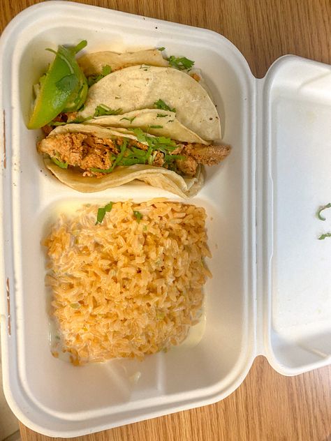 mexican food, chicken taco, lunch idea, aesthetic food, cheesy rice, food truck Mexican Food Chicken, Mexican Food Truck, Cheesy Rice, Rice Food, Idea Aesthetic, Chicken Taco, Lunch Idea, Mexican Rice, Food Chicken