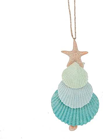 Amazon.com: beach ornaments Shell Tree, Nautical Christmas Ornaments, Seashell Christmas Ornaments, Beach Christmas Decorations, Beach Christmas Ornaments, Beach Themed Crafts, Coastal Ornament, Coastal Christmas Tree, Art Coquillage