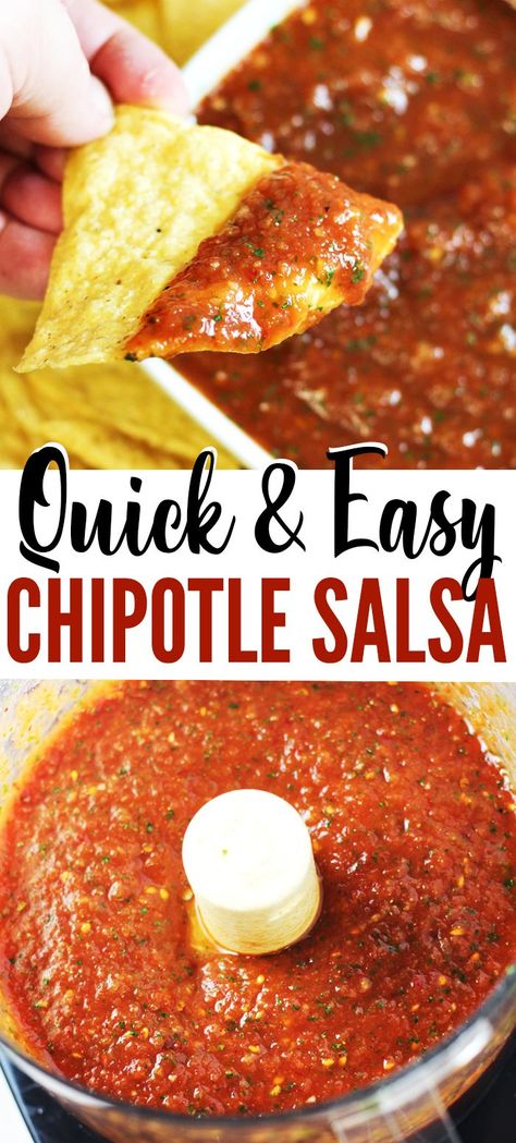 Chipotle Salsa Recipe, Chipotle Salsa, Easy Homemade Salsa, Easy Salsa Recipe, St Patricks Day Food, Homemade Salsa, Chips And Salsa, Salsa Recipe, Mexican Food Recipes Authentic