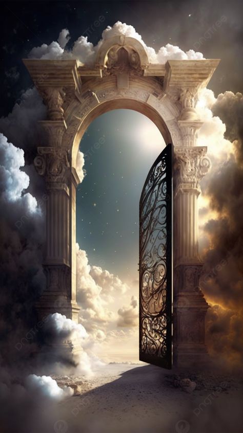 Crystal Valentine, Islamic City, Heavens Gate, Heaven Pictures, Gates Of Heaven, Flyer Background, Heaven Tattoos, Christian Illustration, Lost Sheep