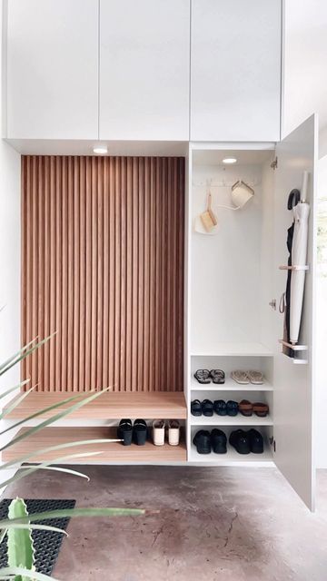 Outdoor Shoe Cabinet, Front Door Shoe Storage, Shoe Storage Cabinet Entryway, Outdoor Shoe Storage, Foyer Design Ideas, Foyer Cabinet, Shoe Cabinet Design, Ikea Shoe Cabinet, Shoe Cabinet Entryway