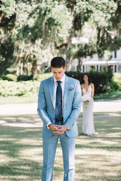 Blue Men’s Suits Wedding, Dusty Blue Groomsmen Attire Suits, Wedding Suits Groom Light Blue, Groom Attire Blue Suit, Men’s Light Blue Wedding Suit, Light Blue Mens Wedding Suit, Mens Light Blue Suit Wedding, Groom In Light Blue Suit, Pastel Blue Groom Suit