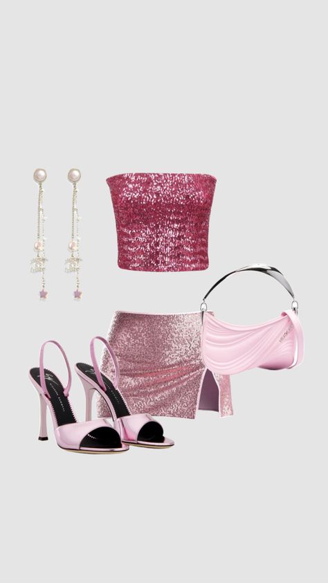 Pink Party Outfit Aesthetic, 2000s Concert Outfit, Pink Stage Outfits, Pink Club Outfit, Pink Outfits Polyvore, Party Outfit Night Club Baddie, Chic Outfits Edgy, Outfit Night Club, 2000s Fashion Trends