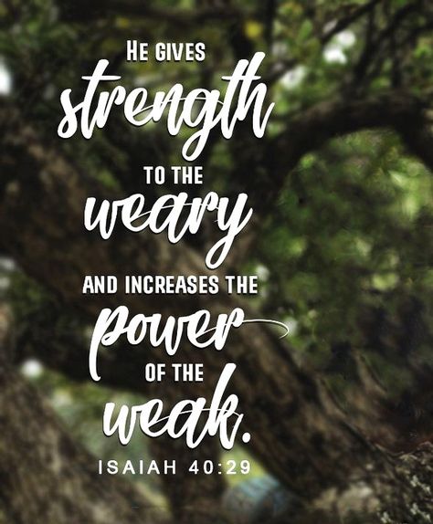 The Living... — Isaiah 40:29 (NIV) - He gives strength to the... Isaiah 40 29, I Am The Door, Isaiah 1, Bible Verses Kjv, Blessed Are Those, Psalm 34, The Lord Is Good, Third Trimester, How He Loves Us