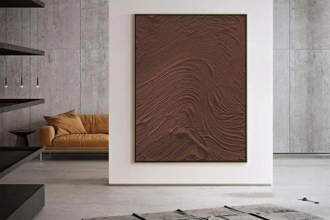 Brown 3d textured wall art brown abstract painting on canvas brown wall art brown textured art brown abstract art painting 3d brown wall art https://etsy.me/3zm3yUv #housewarming #halloween #entryway #contemporary #abstractgeometric #vertical #minimalist #brown #abstra Brown And Black Wall Art, Brown Modern Art, Brown And Black Abstract Art, Brown Oil Painting, Entryway Contemporary, Brown Abstract Art, 3d Painting On Canvas, Dark Brown Abstract Art, Brown Abstract Painting