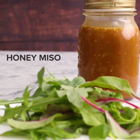 Pomegranate Salad Dressing, Tangy Salad Dressing, Miso Dressing Recipe, Miso Salad Dressing, Miso Salad, Honey Salad Dressing, Honey Mustard Salad Dressing, Mustard Salad Dressing, Honey Dressing