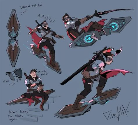 Hoverboard Character Design, Fantasy Hoverboard Concept Art, Sci Fi Hoverboard, Hoverboard Concept Art, Dnd Artificer Character Design, Magic Technology, Character Design Game, Cyberpunk Tech, Gaming Design