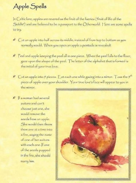 Apple spells Artistic Hobbies, Fruits Benefits, Spell Pages, Kitchen Witches, Witches Alphabet, Witchy Spells, Voodoo Child, Imprimibles Halloween, Hoodoo Spells