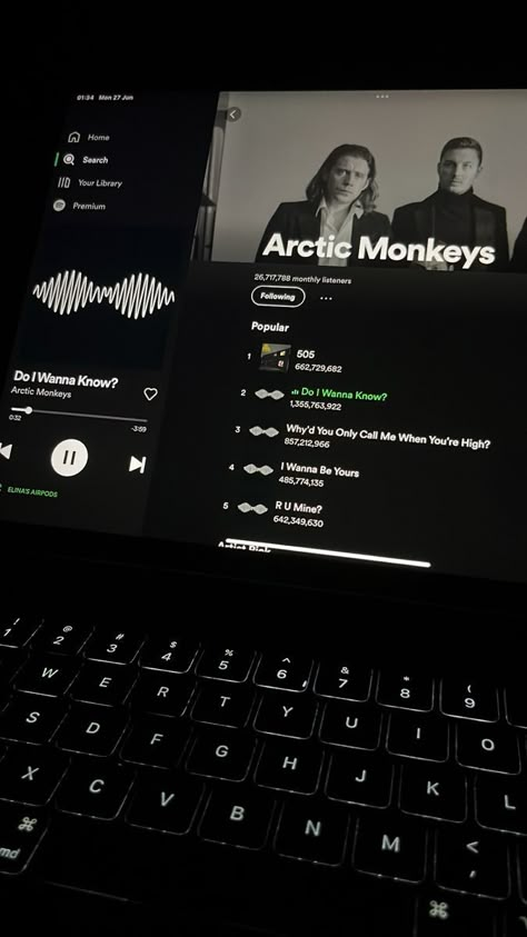 Arctic Monkeys Spotify Aesthetic, Arctic Monkeys Phone Theme, Artic Monkey Aethstetic, 505 Spotify, Do I Wanna Know Wallpaper, Do I Wanna Know Arctic Monkeys, Spotify Arctic Monkeys, 505 Aesthetic, The Artic Monkeys