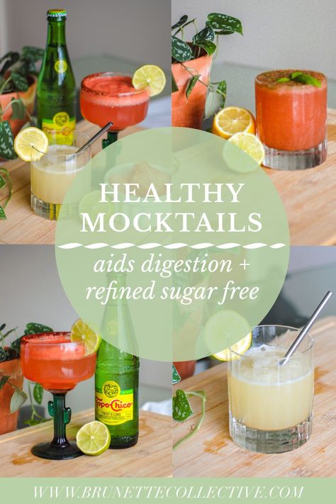 Healthy mocktail recipes made with fresh strawberries, juicy watermelon, fresh basil and more citrus fruits. these apple cider vinegar mocktails will boost digestion, are alcohol free and half the calories of a traditional cocktail. Healthy Mocktail, Easy Mocktails, Alcohol Free Drinks, Mocktail Recipes, Drink Recipes Nonalcoholic, Juicy Watermelon, Natural Cold Remedies, Cold Home Remedies, Natural Cough Remedies