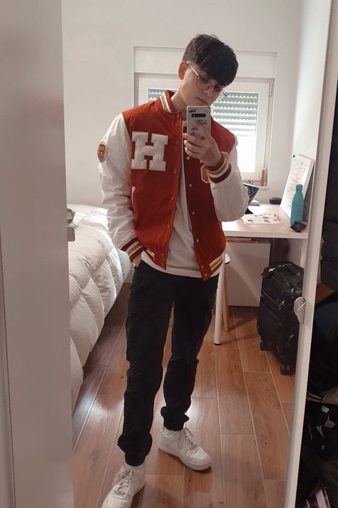 Urban Jacket, Varsity Jacket, Mirror, White