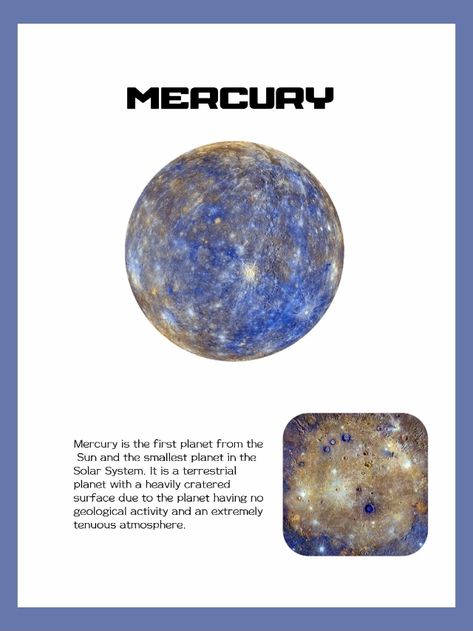 Mercury Poster, Space Core, Planet Poster, Small Planet, Gas Giant, Aesthetic Stuff, Astronomer, Solar System, Made By Me