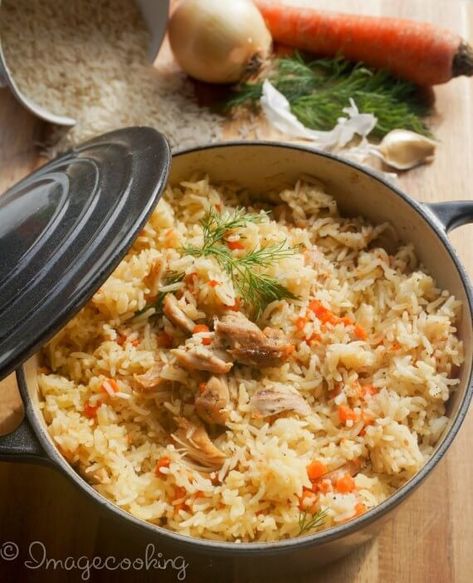 Chicken With Rice, Simple Chicken, One Pot Chicken, Dutch Oven Recipes, Rice Dish, Chicken And Rice, Oven Recipes, Idee Pasto Sano, Chicken Rice