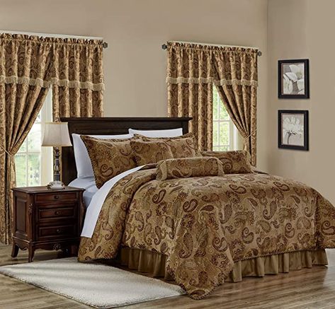 Paisley Comforter, Contemporary Bedroom Sets, Jacquard Bedding, Floral Comforter Sets, Paisley Motif, Floral Comforter, Satin Bedding, Elegant Bedding, Satin Sheets