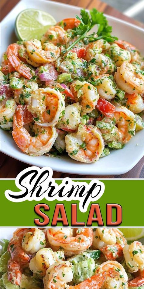 Looking for a refreshing and delicious meal that's perfect for summer? 🌞 Try this Avocado Shrimp Salad! 🥑🍤 Packed with juicy shrimp, creamy avocado, fresh veggies, and a zesty dressing, it's a healthy, flavorful dish that’s quick and easy to make. 📌 Save this Pin for your next meal inspiration and enjoy a healthy, satisfying dish! 👉 Try it today and let us know how much you loved it in the comments! 😍 #HealthyRecipes #ShrimpSalad #AvocadoSalad #QuickRecipes #KetoFriendly #LowCarb Avocado Salad Recipes Healthy, Shrimp And Avocado Recipes, Asian Shrimp Salad, Avocado Shrimp Salad, Spicy Shrimp Salad, Thai Shrimp Salad, Shrimp Avocado Salad Recipe, Shrimp And Avocado Salad, Salad Recipes Healthy