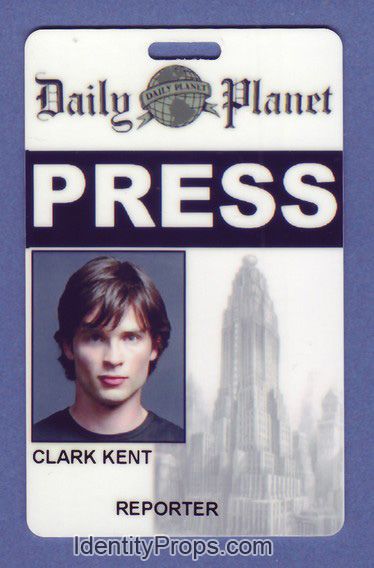 Smallville Superman daily planet press pass clark kent Id Card | Flickr - Photo Sharing! Nerd Collection, Smallville Superman, Batman History, Tom Welling Smallville, Lex Luther, Superman Love, Daily Planet, Action Comics 1, Superman Family