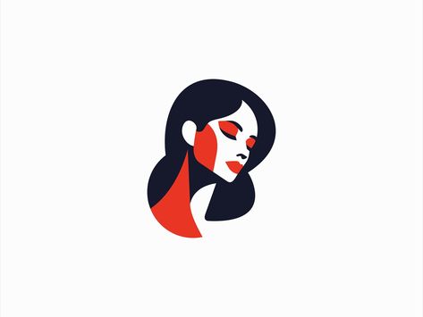 Beautiful Woman Logo by Lucian Radu on Dribbble Face Logo Illustration, Woman Face Logo, Beauty Branding Design, Lady Logo, Web Design Typography, Woman Logo, Human Logo, Modern Portraits, Abstract Art Wallpaper