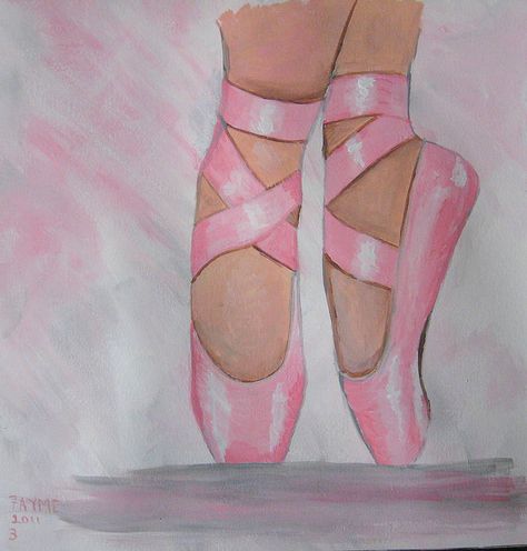 painting of bettlet sleppers | Recent Photos The Commons Getty Collection Galleries World Map App ... Ballet Shoes Drawing, Shoes Painting, Wine And Paint Night, Ballet Drawings, Shoe Painting, Tracing Art, Pink Canvas Art, Ballet Painting, Ballerina Painting