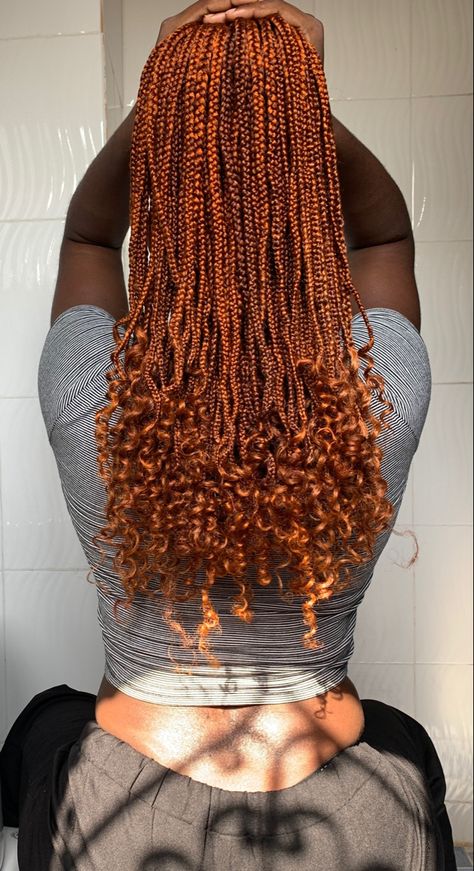 Ginger black girl dark skin girl braids  knotless braids Dark Ginger Knotless Braids, Colour 27 Braids On Dark Skin, Ginger Braids On Dark Skin, Ginger Braids Dark Skin, Knotless Ginger Braids, Dark Ginger Braids, Braids Dark Skin, Knotless Braids Natural Hair, Ginger Box Braids