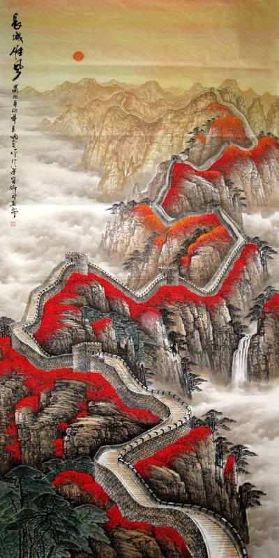 Trees And Clouds, China Aesthetic, Landscape Trailers, Architecture Drawing Sketchbooks, Huangshan, Asian Landscape, Waterfall Paintings, Chinese Landscape Painting, Landscape Sketch