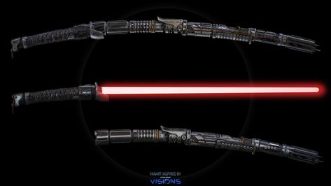 ArtStation - Star Wars Visions : The Duel - Ronin's Lightsaber Fanart Lightsaber Oc Design, Sith Lightsaber, Star Wars Visions, Lightsaber Design, Red Lightsaber, Rwby Oc, Type Of Love, Sci Fi Props, Lightsaber Hilt