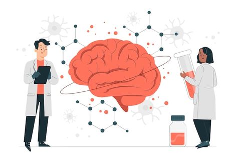 Free vector brain chemistry concept illu... | Free Vector #Freepik #freevector #medical-illustration #brain-illustration #brain #doctor-illustration Neurologist Doctors, Sistem Saraf, Types Of Strokes, Masters In Psychology, Deep Brain Stimulation, Brain Chemistry, Medical Degree, Best Doctors, Clinical Research